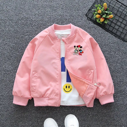 Spring Baby Boys & Girls Coats – Mickey Mouse Cartoon Hoodie Jacket, Kids Sweatshirt Windbreaker Outerwear for 1-6 Years