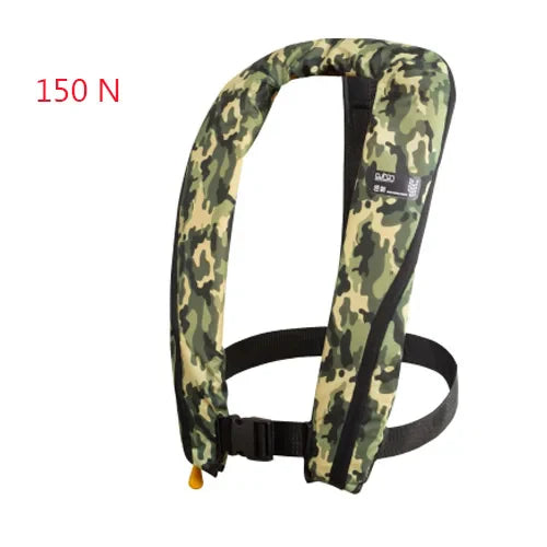Professional Self-Inflatable Fishing Vest – 150N/100N Life Jacket for Adults, Manual & Auto Water Sports
