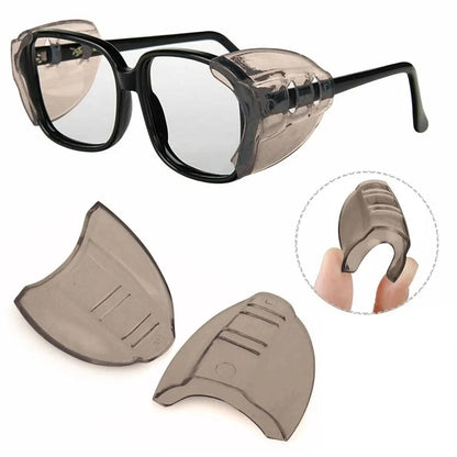 Safety Eye Glasses Side Shields — Clear Flexible Protective Side Covers for All Eyeglasses & Goggles