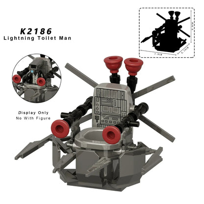 KDL Skibidi Toilet Man Anime Block Figures – TVMan, Titan, Cameraman & Speakerman Model Toy Gift for Kids