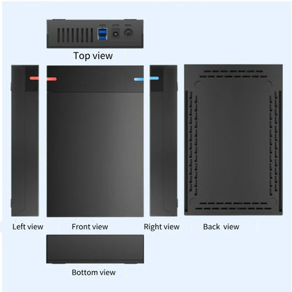 3.5" USB 3.0 to SATA HDD Enclosure — High-Speed External Hard Drive Case, Supports up to 10TB for PC & Laptop