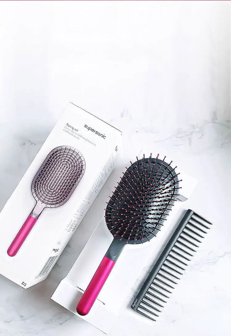 Dyson Airbag Comb Set – Wide Tooth & Cylinder Comb, Massage Airbag Hairbrush for Hairdressing & Curly Styling