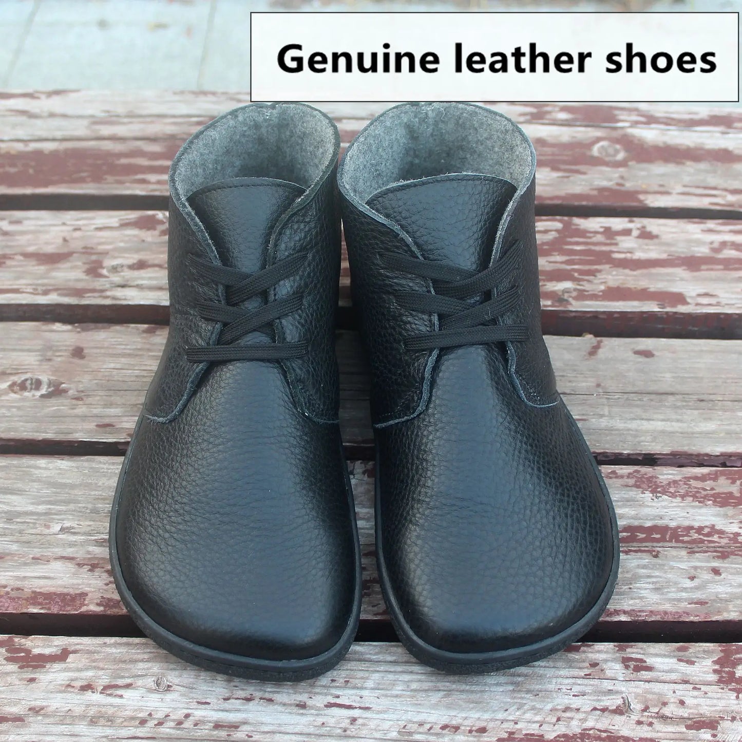 Barefoot Leather Boots for Women & Men – Wool Lining, Zero Drop & Wider Toe Box for Comfort and Support