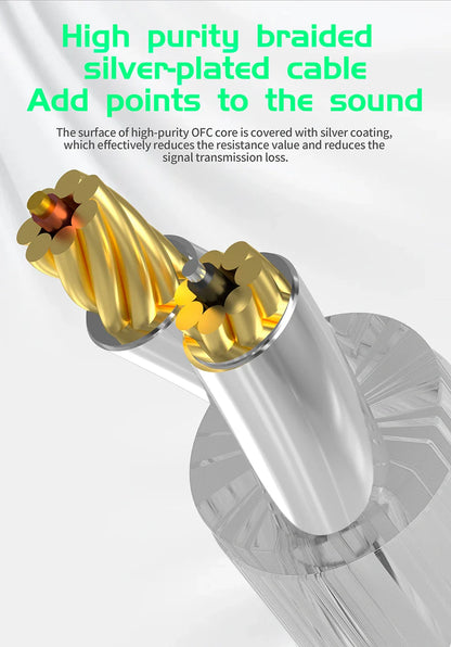 KZ AS16 PRO Wired In-Ear Headphones – 8BA Balanced Armature Earbuds with Microphone for MP3 & HiFi Bass Music