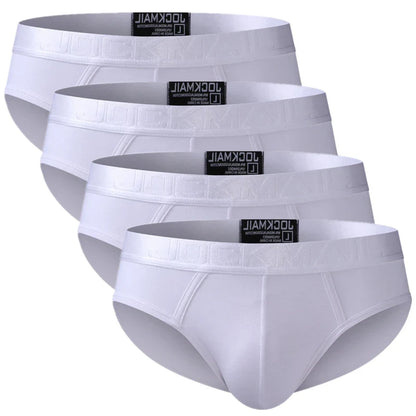 4-Pack Men’s Bamboo Briefs – Breathable Bikini-Style Underwear, Comfortable Soft Fit Male Underpants
