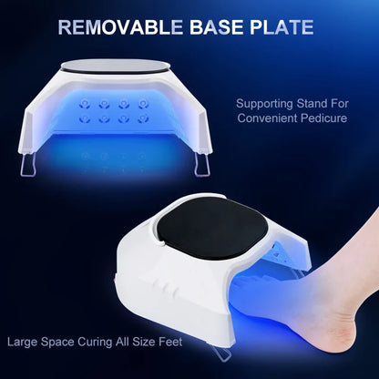 Advanced Mirror-Finish Dual Light Nail Lamp – 86W Rechargeable Portable LED UV Nail Machine