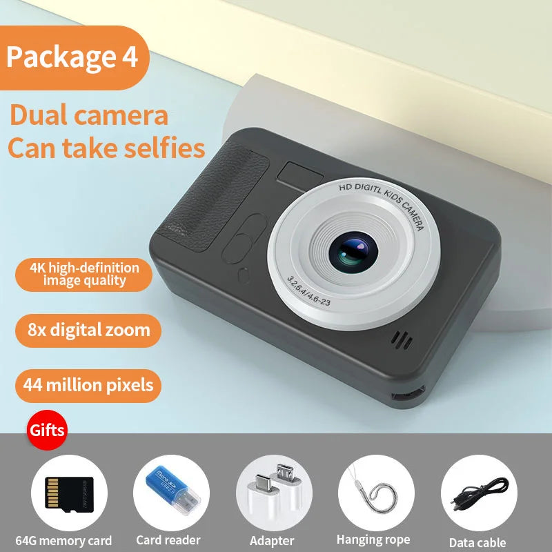4K Digital Camera 44MP – HD Travel & Selfie Camera for Students, Entry-Level Compact Photography Camera