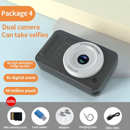 4K Digital Camera 44MP – HD Travel & Selfie Camera for Students, Entry-Level Compact Photography Camera