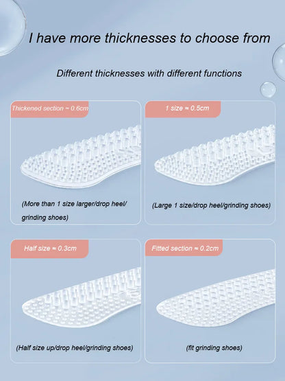 Upgrade Silicone Heel Stickers - Anti-Slip Heel Grips for Women and Men, Cushioned Inserts for Foot Heel Care Protection