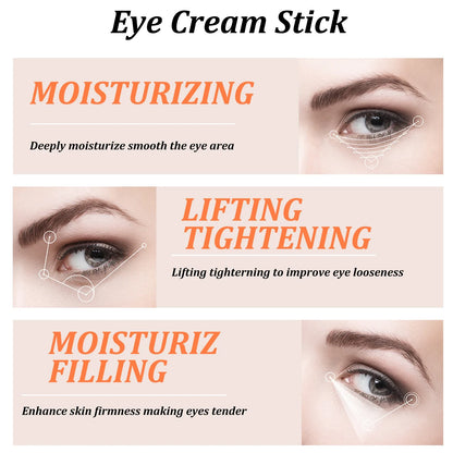 Snail Collagen Eye Cream Stick — Anti-Wrinkle, Dark Circle Remover, Firming & Moisturizing Eye Care for Puffiness and Fine Lines
