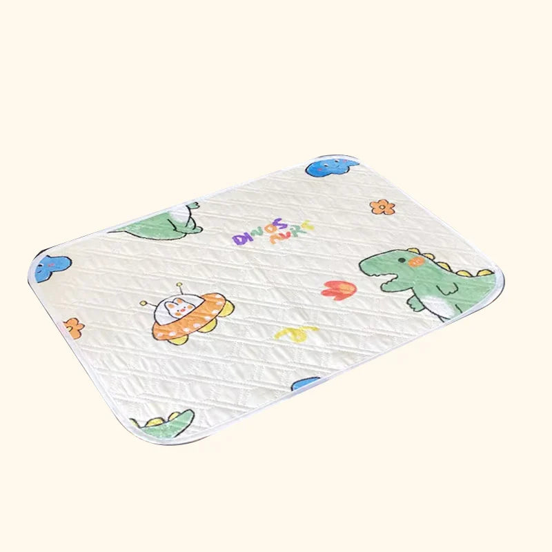 Waterproof Baby Mattress Protector – Washable Urine Mat with Cute Cartoon Design | Breathable Diaper Bedding Pad for Toddlers