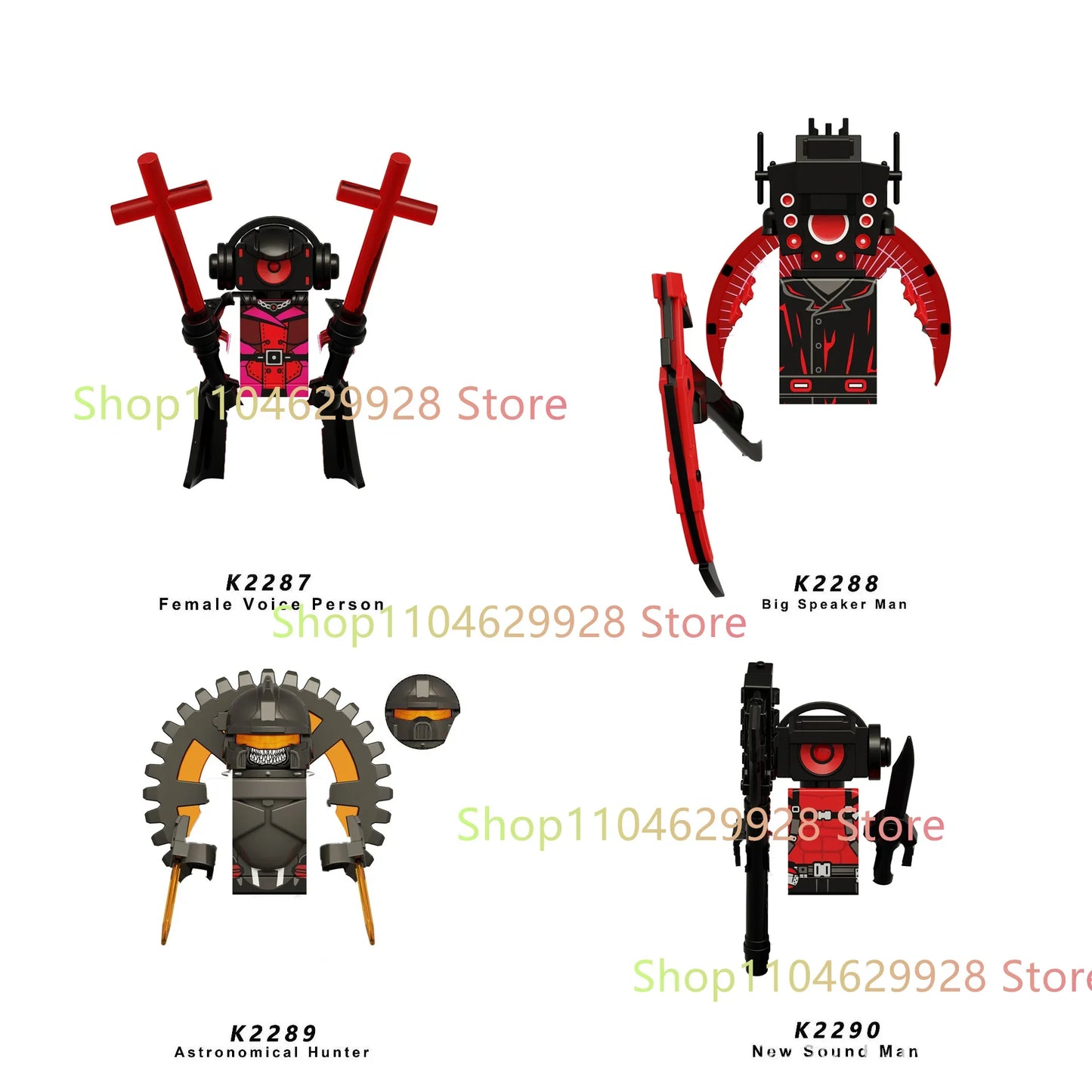 KDL Skibidi Toilet Man Anime Block Figures – TVMan, Titan, Cameraman & Speakerman Model Toy Gift for Kids