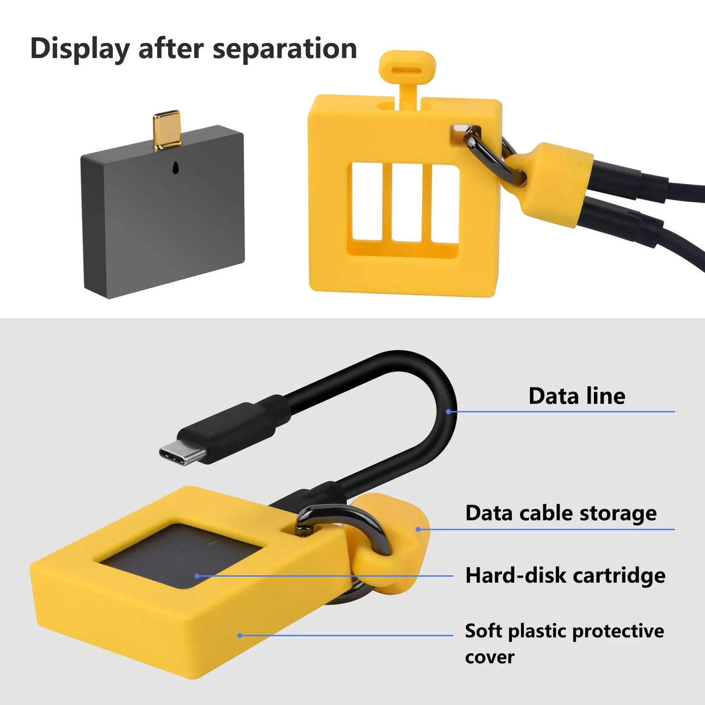 Magnetic Mini M.2 NVMe 2230 SSD Enclosure — Type-C USB 3.2 Gen 2 10Gbps Case for 2TB PCIe Solid State Drive
