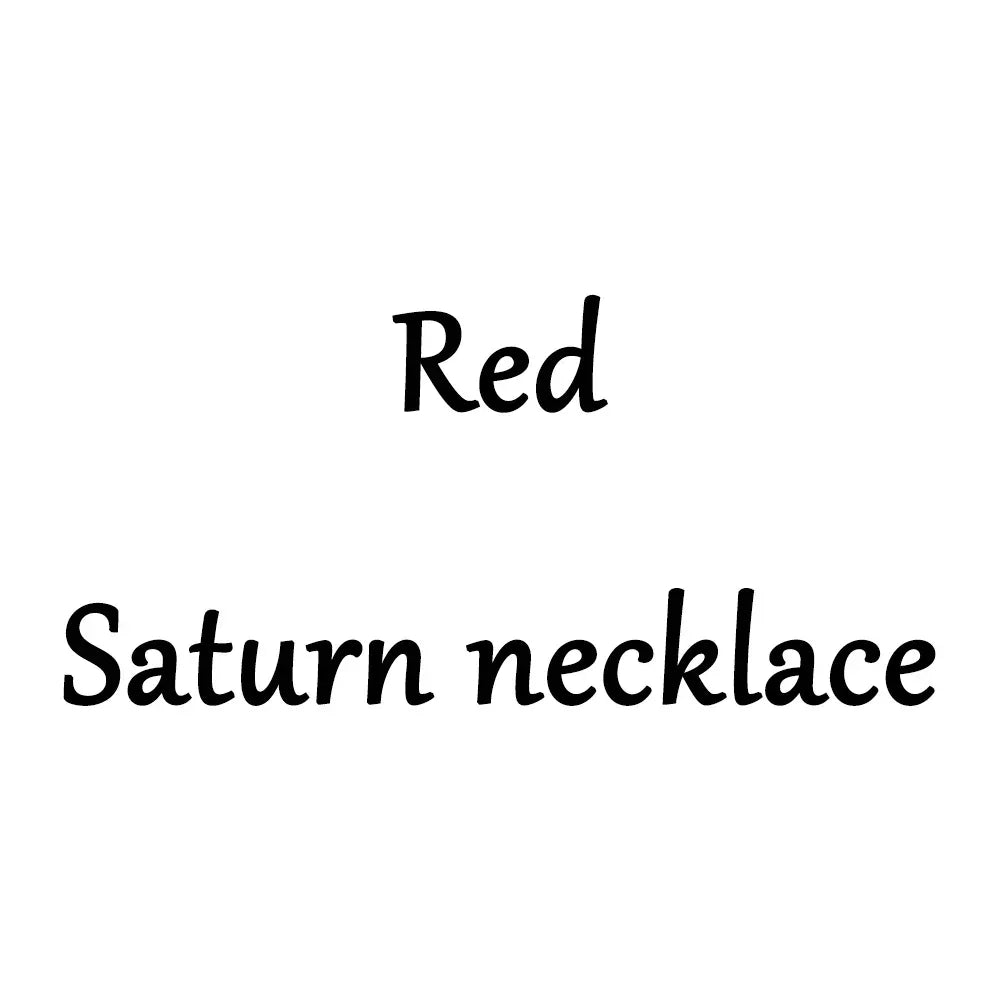 Anime Saturn Pendant Necklace – Sparkling Rock & Roll Star Jewelry for Men & Women Y2K Christmas Gift
