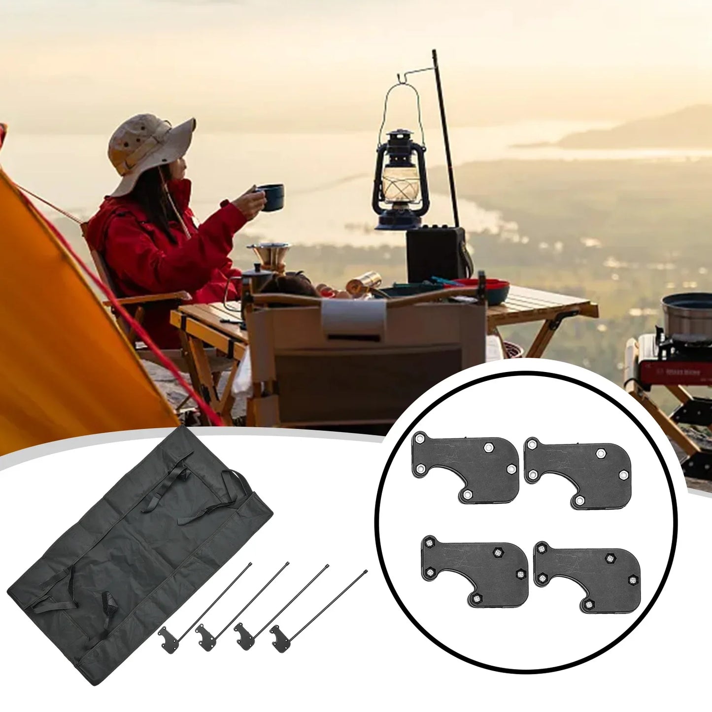 Removable Wagon Awning Canopy Sun Shade Cover for Trolley Cart with PE Cloth Tube Shelter