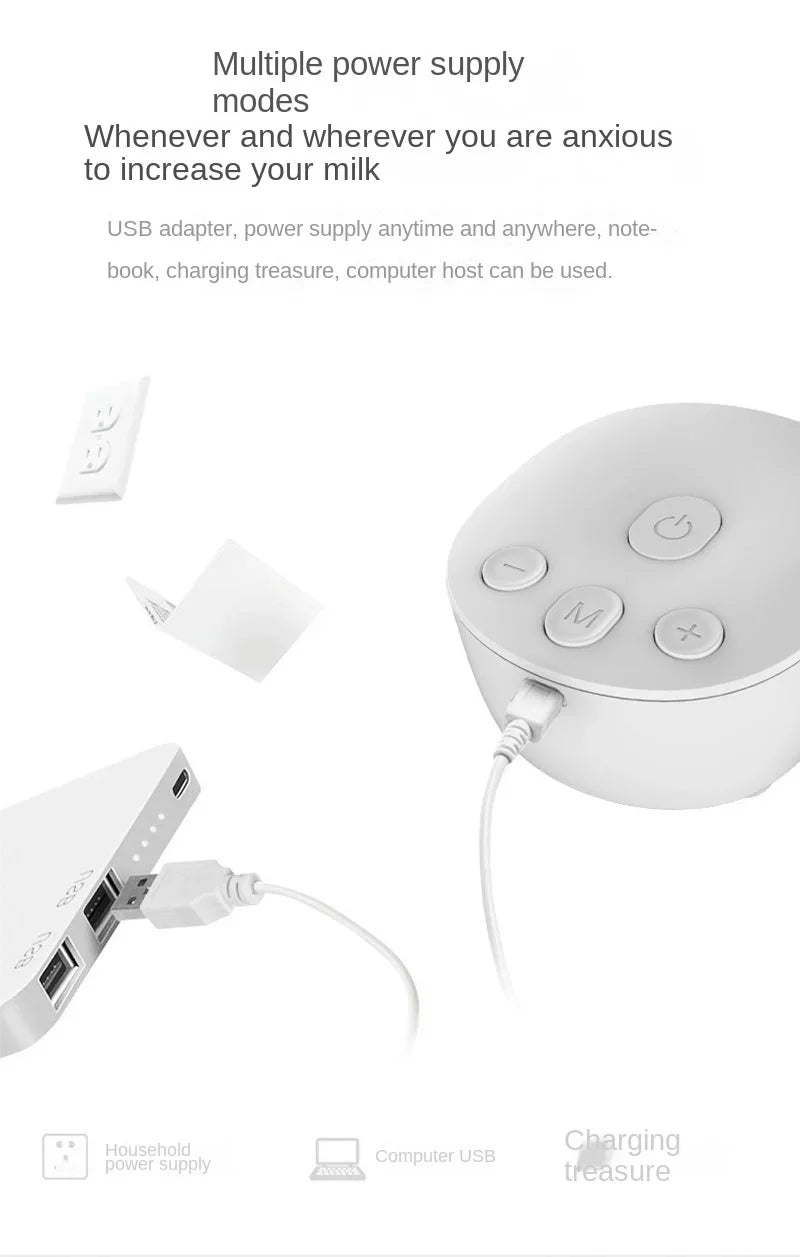 Portable Electric Breast Pump – Hands-Free, Low Noise, Comfortable Milk Collector, BPA-Free for Breastfeeding