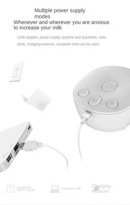 Portable Electric Breast Pump – Hands-Free, Low Noise, Comfortable Milk Collector, BPA-Free for Breastfeeding