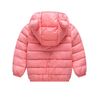 Baby Lightweight Hooded Down Jacket – Warm Zipper Coat for Boys & Girls (0-5 Years), Winter Outerwear Gift