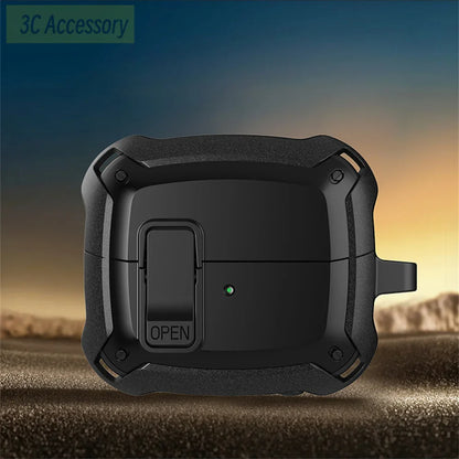 Military-Grade Shockproof Case for Samsung Galaxy Buds 3/3 Pro – Secure Lock Protective Cover for Men