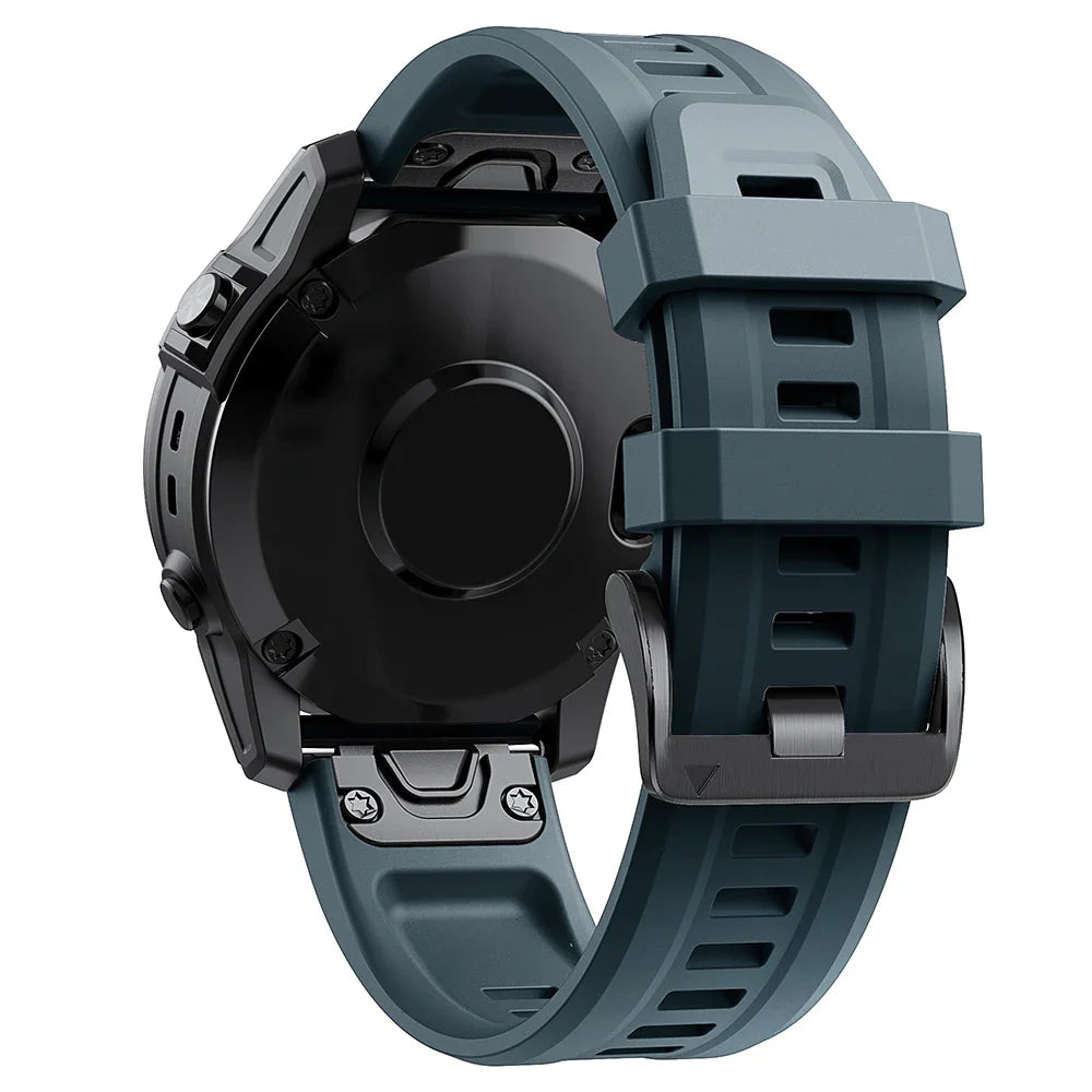 QuickFit Silicone Watch Strap 26mm 22mm for Garmin Fenix 7X 7 Pro 6X 6 5X 5 Plus 8 – Durable Replacement Sport Watchband