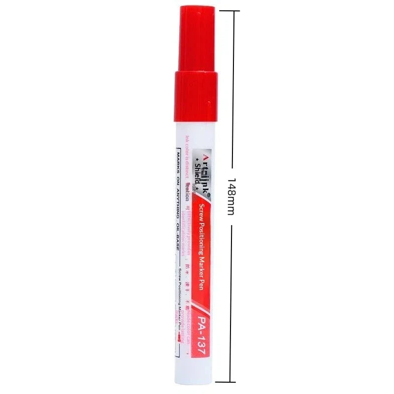 Screw Positioning Marker Pen - Waterproof Quick-Drying Permanent Marking Pen for Automotive & Mechanical Assembly