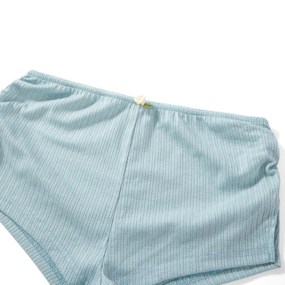 Women’s Side Split Pajama Shorts — Y2K Soft Ruched Elastic Waist Lounge & Sleepwear Bottoms
