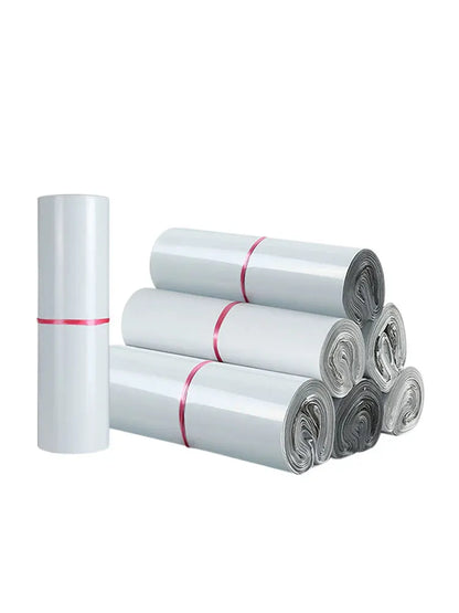 50PCS White Courier Bags – Self-Adhesive Plastic Mailing & Shipping Envelopes