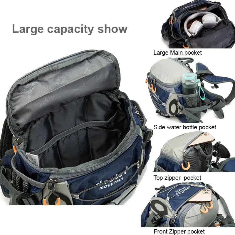 Outdoor Sports Waist Bag – Cycling, Camping, Climbing, and Hiking Men’s Backpack, Shoulder and Running Fanny Pack with Water Bottle Holder