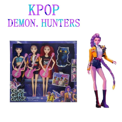 HOT K-Pop Demon Hunters Doll Toys – Rumi, Mira & Zoey Action Figures, Princess Baby Girl Plastic DIY Toy for Girls