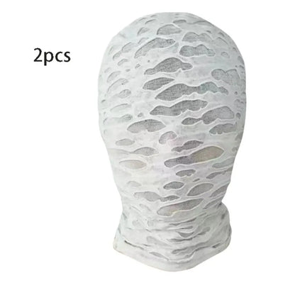 Black Cosplay Full Mask - Breathable Thin Hood Head Cover for Halloween & Costume Parties