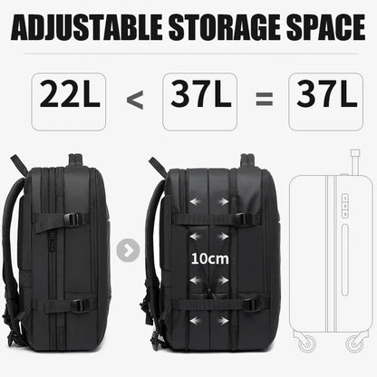 BANGE Expandable Men’s Waterproof Laptop Backpack – 17.3" Large Capacity Hiking & Travel Bag