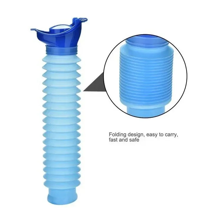 750ml Adult Urinal - Portable Shrinkable Personal Mobile Soft Toilet for Outdoor, Car Travel, Traffic, and Camping