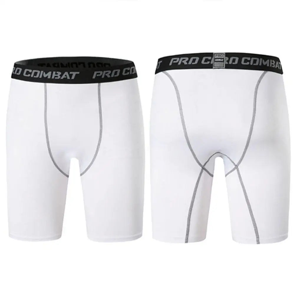 Men’s Compression Leggings — Quick-Dry Basketball, Running & Training Quarter-Length Sports Fitness Pants