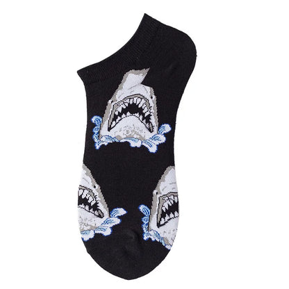 40-Style Colorful Cotton Ankle Socks – Fashion Novelty Short Socks for Men & Women, Funny Animal, Food & Avocado Casual Designs