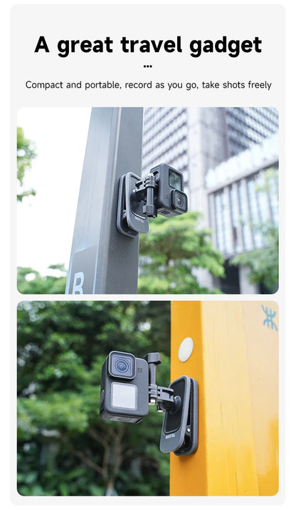 TELESIN 360° Rotating Magnetic Backpack Clip – Mount for GoPro Hero 5-11, Insta360 & DJI Action Camera Accessories