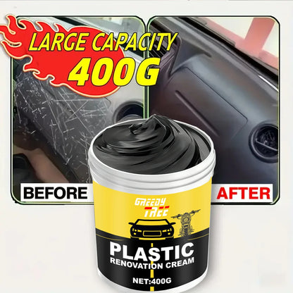 400g Heavy-Duty Car Plastic Renovator Wax – Fast Scratch Repair & Protective Shine for Bumpers, Interiors & Dashboard