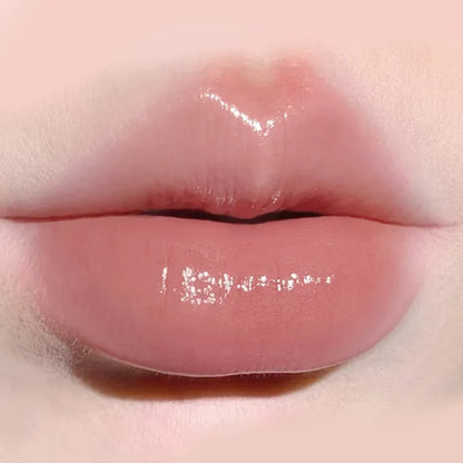 Low Saturation Mirror Water Light Lip Gloss – Moisturizing Russet Nude Lip Tint for Natural Makeup