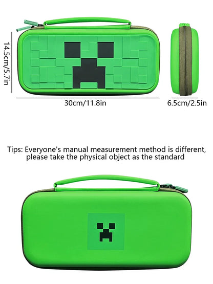 Green Travel Case for Switch 2 — Waterproof EVA Hard Shell Protective Carrying Bag for NS2 Accessories