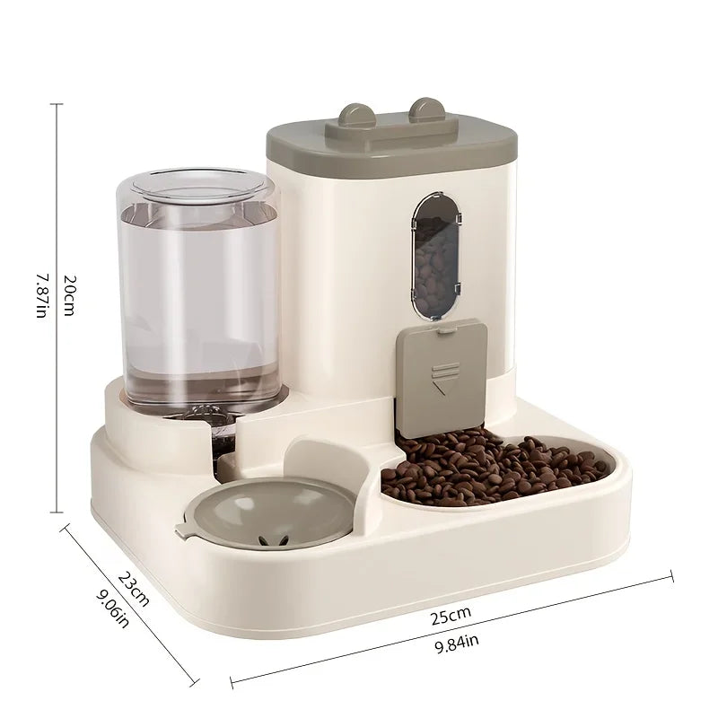 2-in-1 Cat Food and Water Feeder – Fully Automatic Pet Dispenser