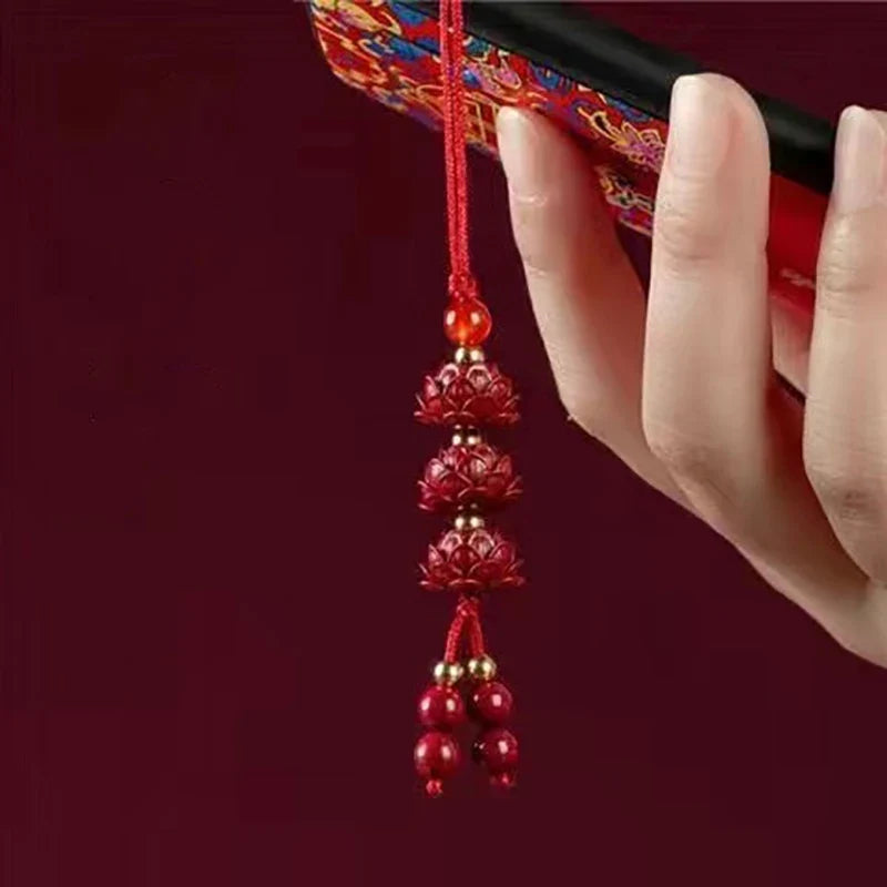 Chinese Style Phone Lanyard - Retro Tassel Anti-Lost Strap with Keychain & Bag Charm