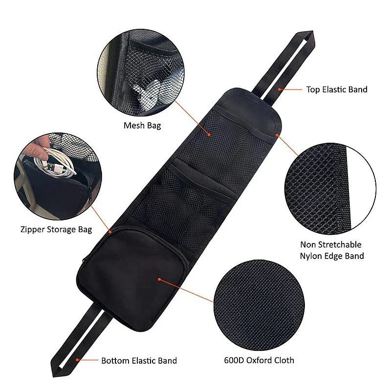 Car Seat Organizer | Multi-Pocket Hanging Bag | Side Storage with Drink Holder and Phone Holder