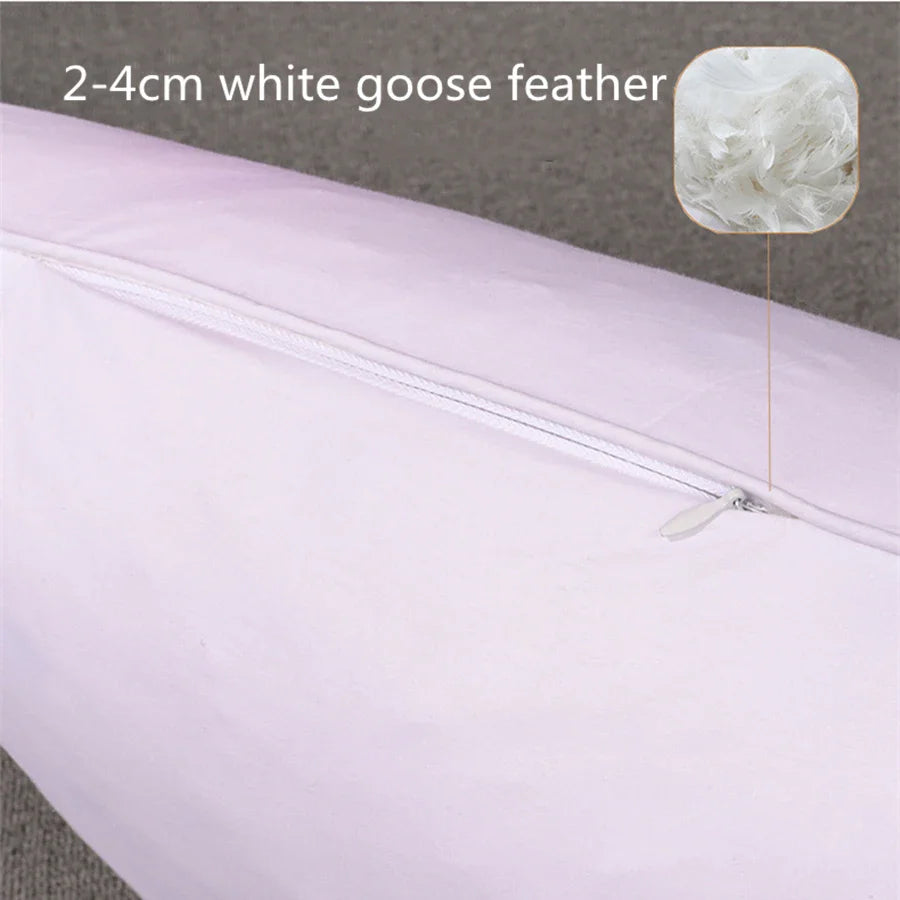 100% White Goose Feather Pillow – Five-Star Hotel Quality, Orthopedic & Memory Support, Single Size for Healthy Sleep