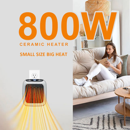 2025 Mini Space Heater – 800W Energy-Saving, Fast 3s Heating, Quiet Home & Office Hot Air Blower