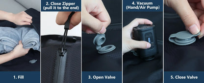 Vacuum Compression Travel Bag | Waterproof & Dustproof Clothing Storage Air Bag