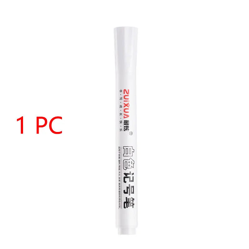 Waterproof White Paint Marker Pens 2.0mm 1/3/5PCS – Oil-Based Fine Tip for DIY Crafts, Sketching & Art