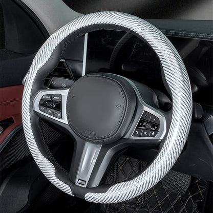 Universal 36-38cm Car Steering Wheel Cover — Non-Slip, Breathable, Fits Round & D-Shaped Wheels