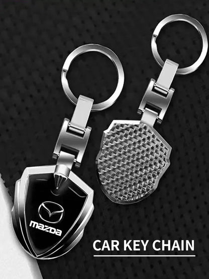 3D Metal Car Logo Keychain – Key Ring for Mazda 2 3 4 5 6 7 8 CX-3 5 8 9 MX-5 RX-8 BT-50 Atenza R360