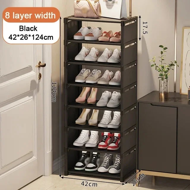Stackable Shoes Rack Organizer – Multi-Layer Adjustable Shoe Cabinet for Space Saving Home Storage