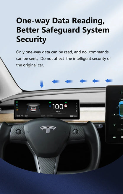 Carbar 8.8" Smart Dashboard Touch Screen – Wireless CarPlay & Android Auto for Tesla Model 3 & Y, Free Air Vent Camera