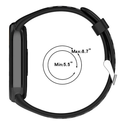 Two-Color Silicone Sport Strap for Xiaomi Mi Band 9 & 8 – Breathable Smartwatch Wristband Accessory
